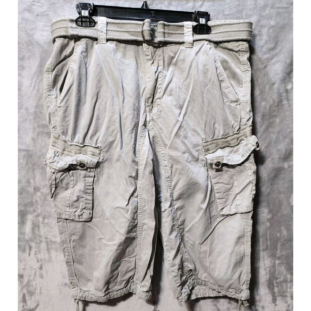 X-RAY Jeans Mens Lt Grey 36 Cargo shorts Gorpcore Outdoors Rugged Casual Work